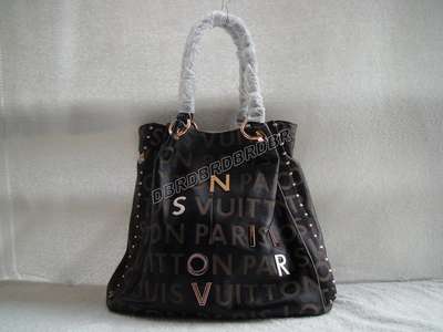 Discount Louis Vuitton Handbags Leather 1067 black Wholesale