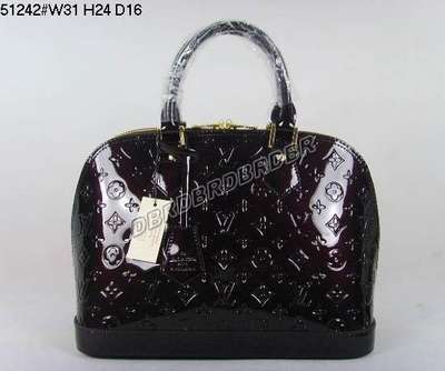 Discount Louis Vuitton Handbags Monogram Vernis M93596 coffee Wholesale