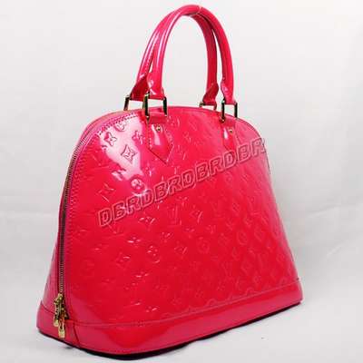 discount louis vuitton handbags monogram vernis m93625 rose red wholesale