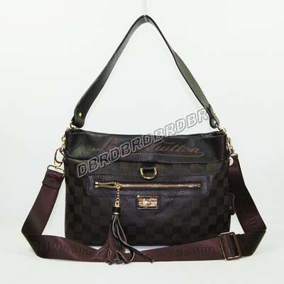 Discount Louis Vuitton Handbags Leather N1015 Coffee Wholesale