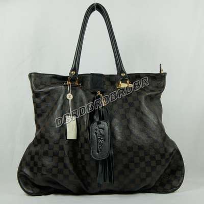 Discount Louis Vuitton Handbags Leather N45701 black Wholesale