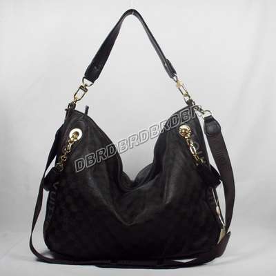 Discount Louis Vuitton Handbags Leather N95006 black Wholesale