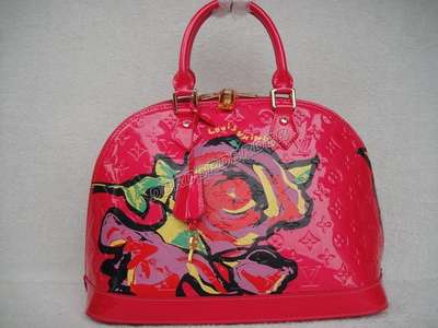 Discount Louis Vuitton Handbags Stephen Sprouse 93725 Rose Red Wholesale