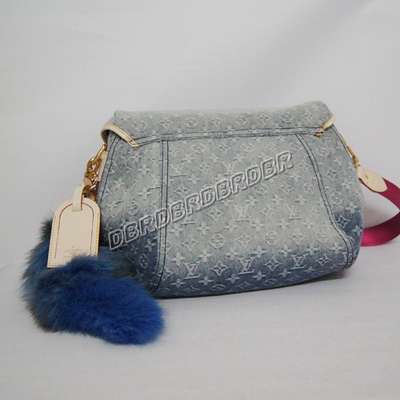 discount louis vuitton handbags monogram denim m97361 blue wholesale