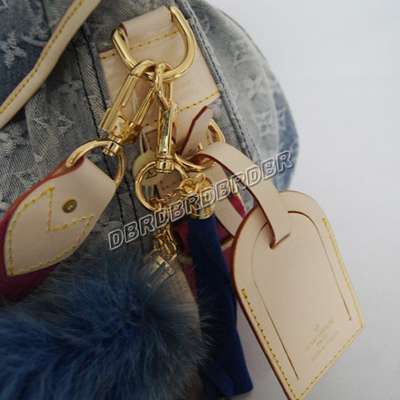 discount louis vuitton handbags monogram denim m97361 blue wholesale