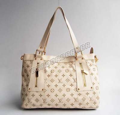 Discount Louis Vuitton Handbags Leather M95828 beige white Wholesale