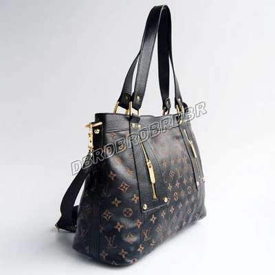 discount louis vuitton handbags leather m95828 monogram black wholesale