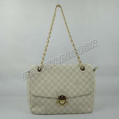 Discount Louis Vuitton Handbags Leather N41410 beige white Wholesale