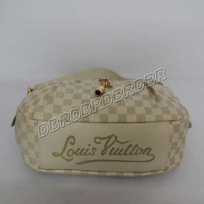 discount louis vuitton handbags leather n96018 beige white wholesale