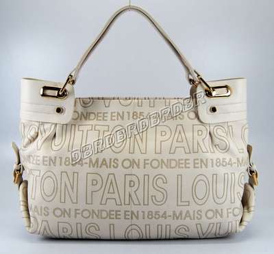 Discount Louis Vuitton Handbags Leather M95132 beige white Wholesale