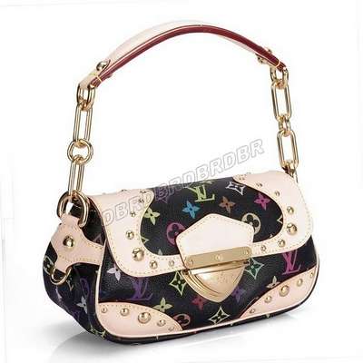 Discount Louis Vuitton Handbags Monogram Multicolore M40128 black Wholesale