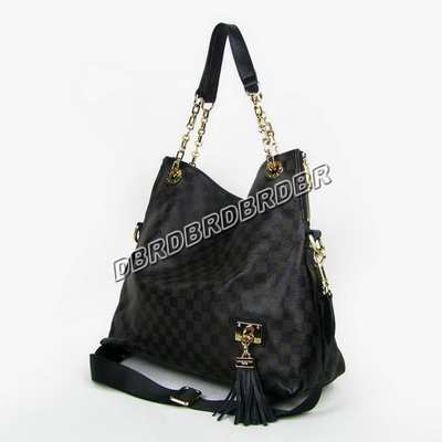 discount louis vuitton handbags leather n95130 black wholesale