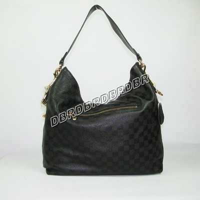 discount louis vuitton handbags leather n96670 black wholesale