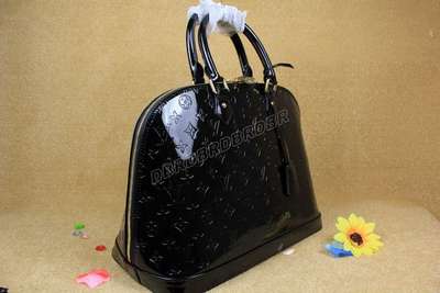 discount louis vuitton handbags monogram vernis m93625 black wholesale