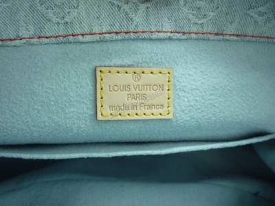 discount louis vuitton handbags monogram denim m40416 blue wholesale