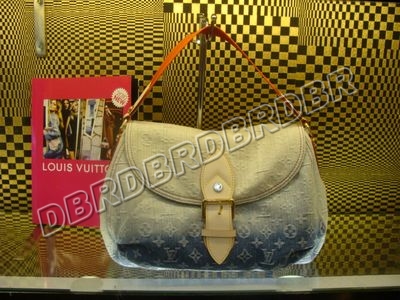 Discount Louis Vuitton Handbags Monogram Denim M40417 dark blue Wholesale