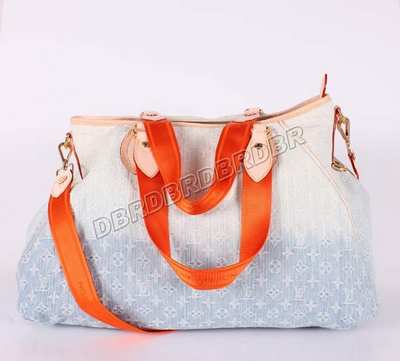 discount louis vuitton handbags monogram denim m40411 light blue wholesale