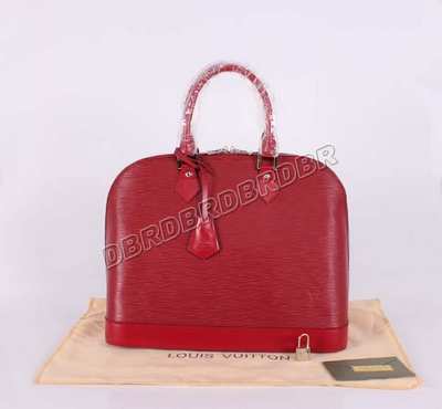 discount louis vuitton handbags epi leather m59316 purplish red wholesale