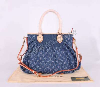 discount louis vuitton handbags monogram denim m95349 blue wholesale