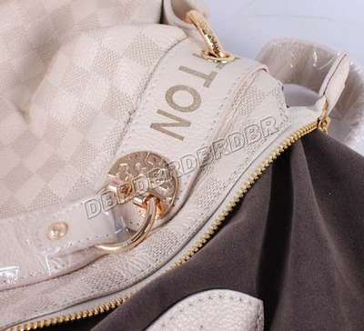 discount louis vuitton handbags leather m93083 beige white wholesale