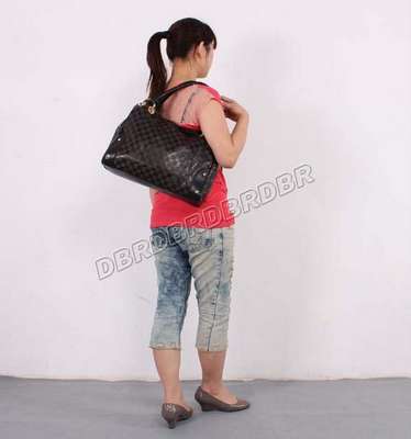 discount louis vuitton handbags leather m95001 black/gray wholesale