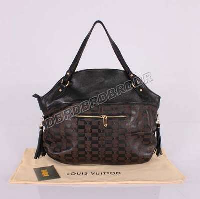 discount louis vuitton handbags leather m95018 black/gray wholesale