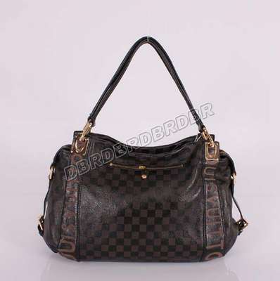 discount louis vuitton handbags leather m96698 black/gray wholesale