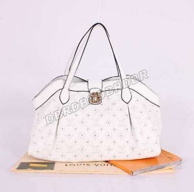 Discount Louis Vuitton Handbags Monogram Mahina M97061 white Wholesale