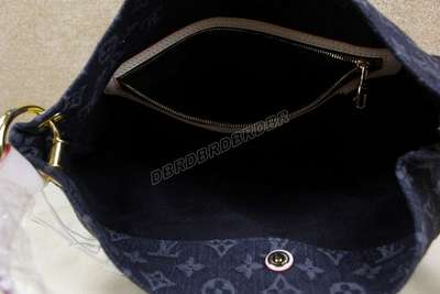 discount louis vuitton handbags monogram denim m40494 black wholesale