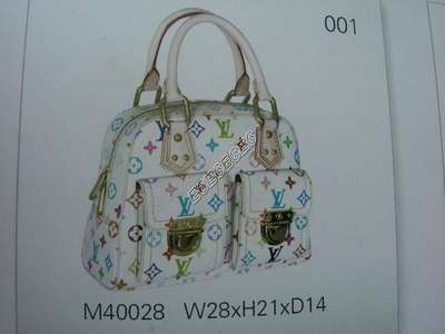 Discount Louis Vuitton Handbags Monogram Multicolore M40028 white Wholesale