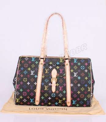 Discount Louis Vuitton Handbags Monogram Multicolore M40100 black Wholesale