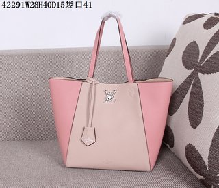 LV 42291 Tote Khaki Pink 35354