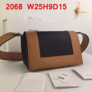 Celine 2068 messenger bag coffee/black 41562