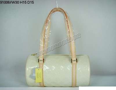 Discount Louis Vuitton Handbags Monogram Vernis 91006 beige white Wholesale