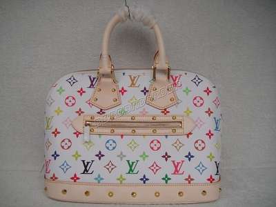 Discount Louis Vuitton Handbags Monogram Multicolore M92647 white Wholesale