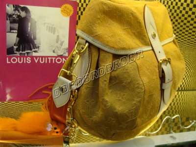 discount louis vuitton handbags monogram denim m95860 yellow wholesale