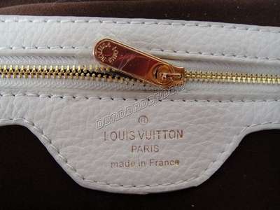 discount louis vuitton handbags leather m95017 beige white wholesale