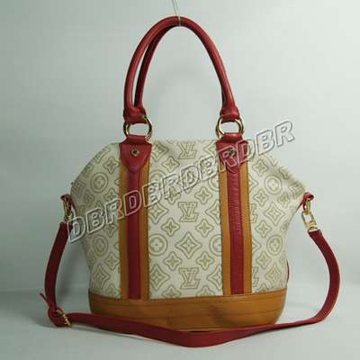 Discount Louis Vuitton Handbags Leather M1058 beige white Wholesale