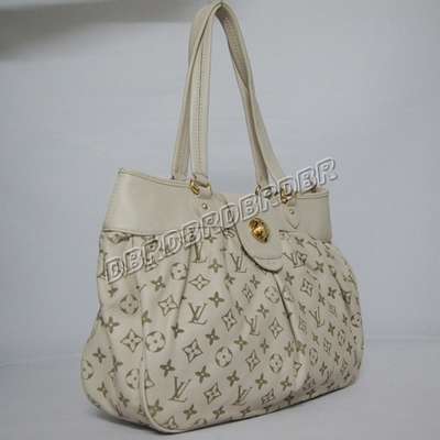 discount louis vuitton handbags leather m45714 beige white wholesale