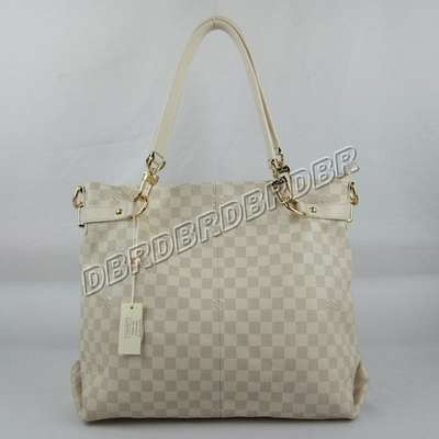 discount louis vuitton handbags leather n98583 beige white wholesale