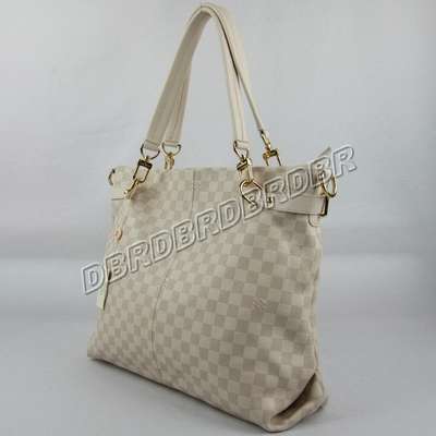 discount louis vuitton handbags leather n98583 beige white wholesale