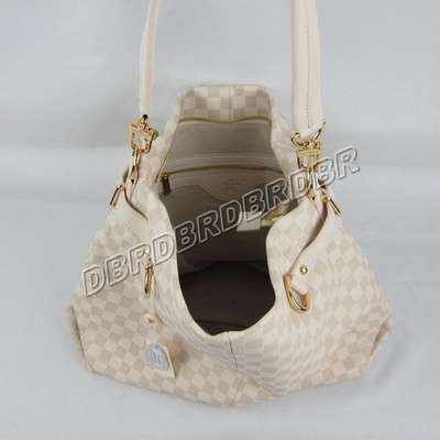 discount louis vuitton handbags leather n98583 beige white wholesale