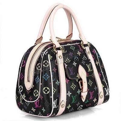 Discount Louis Vuitton Handbags Monogram Multicolore M40097 black Wholesale