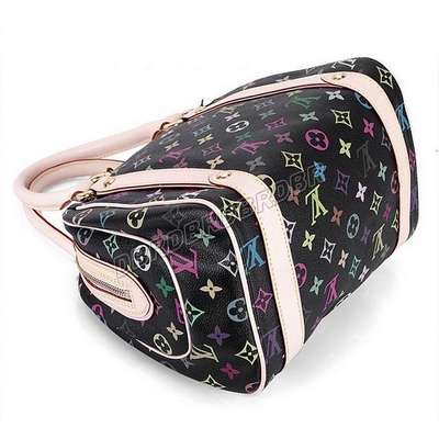 discount louis vuitton handbags monogram multicolore m40097 black wholesale