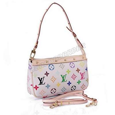 Discount Louis Vuitton Handbags Monogram Multicolore M92649 white Wholesale