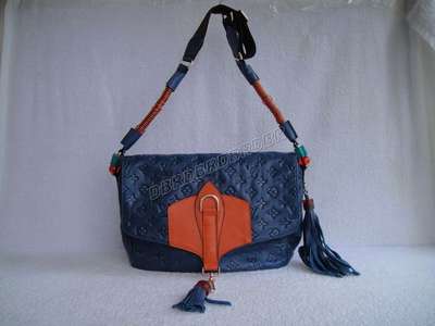 discount louis vuitton handbags leather m95381 satchel blue wholesale