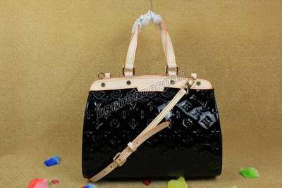 Discount Louis Vuitton Handbags Monogram Vernis M91619 black/gray Wholesale