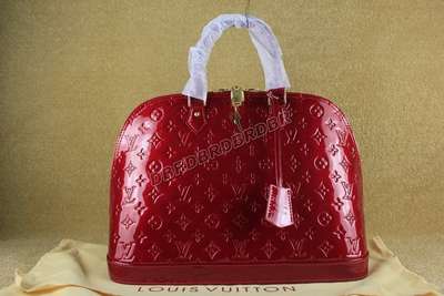 discount louis vuitton handbags monogram vernis m93625 red wholesale