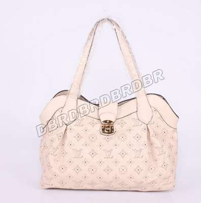 discount louis vuitton handbags monogram mahina m93465 beige white wholesale