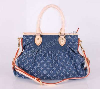 discount louis vuitton handbags monogram denim m95349 blue wholesale